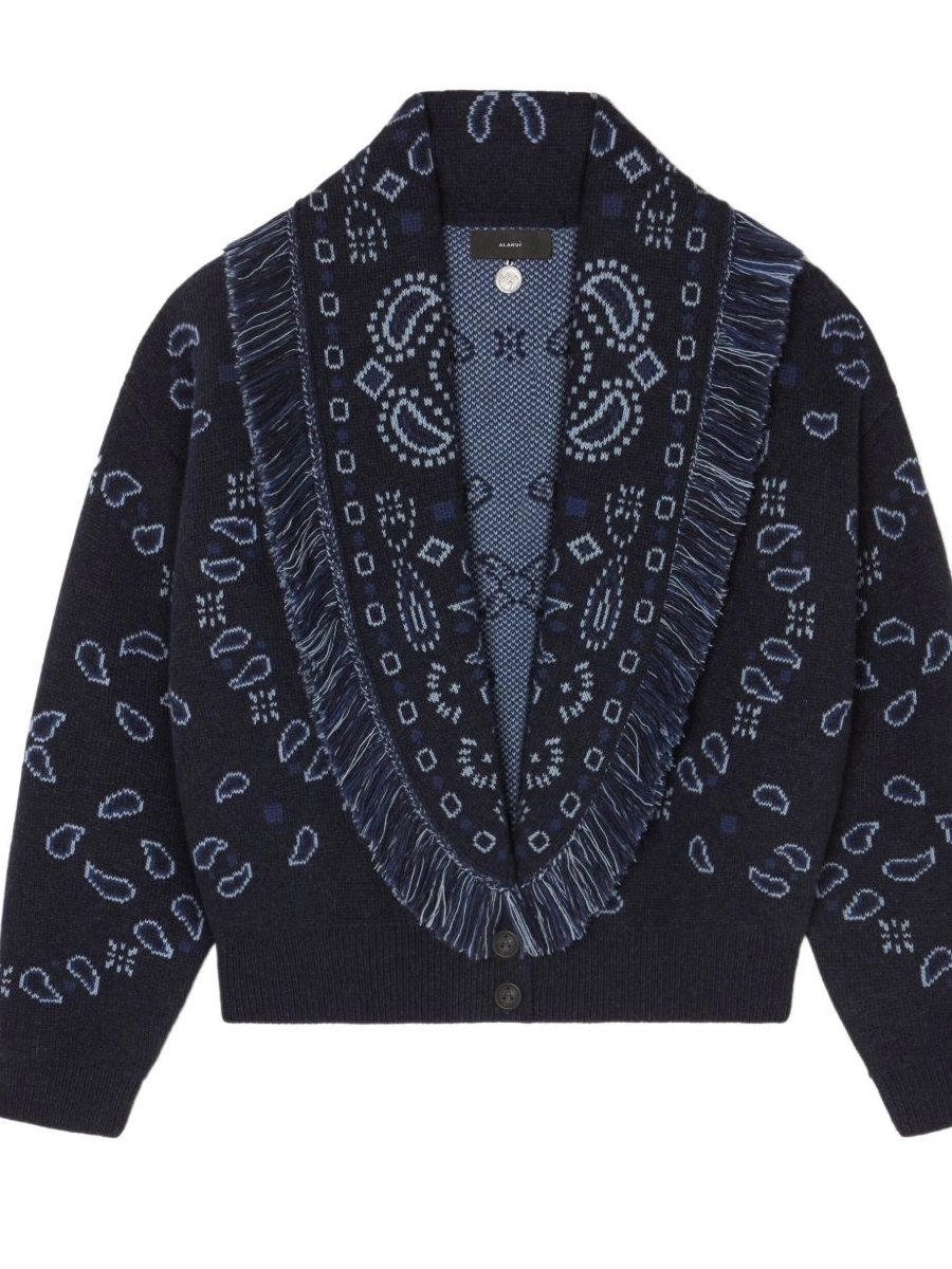 Alanui bandana-pattern knitted Women jacket bomber 0630